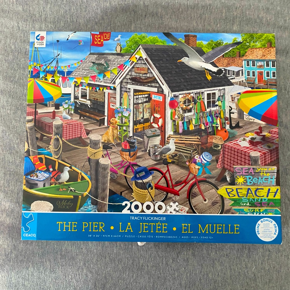 2000 piece puzzle (“The Pier”). Great condition.